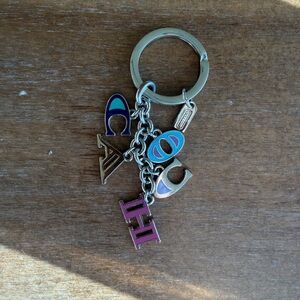 Coach Colorful Letter Keychain